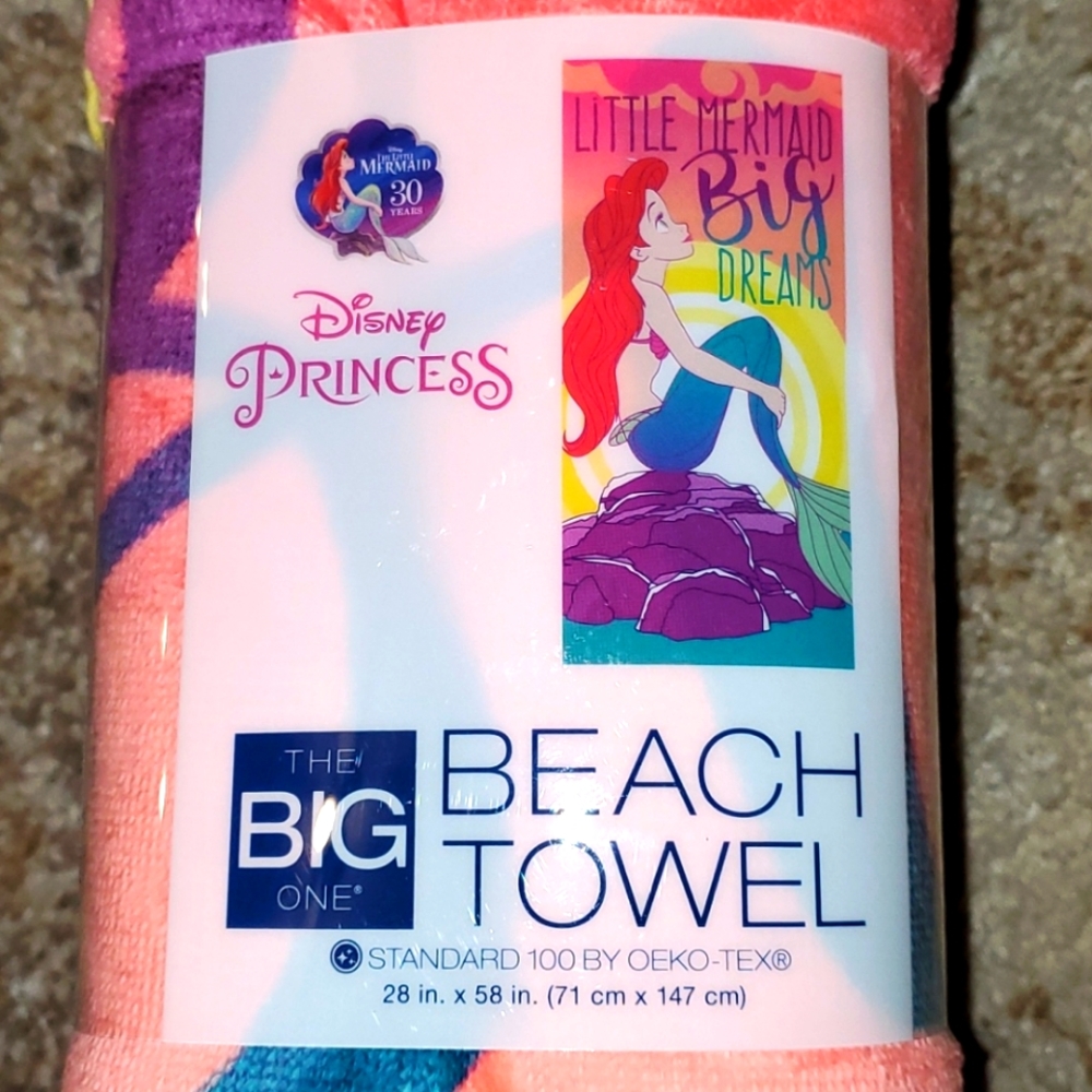 NWT Little Mermaid Big Beach Towel
